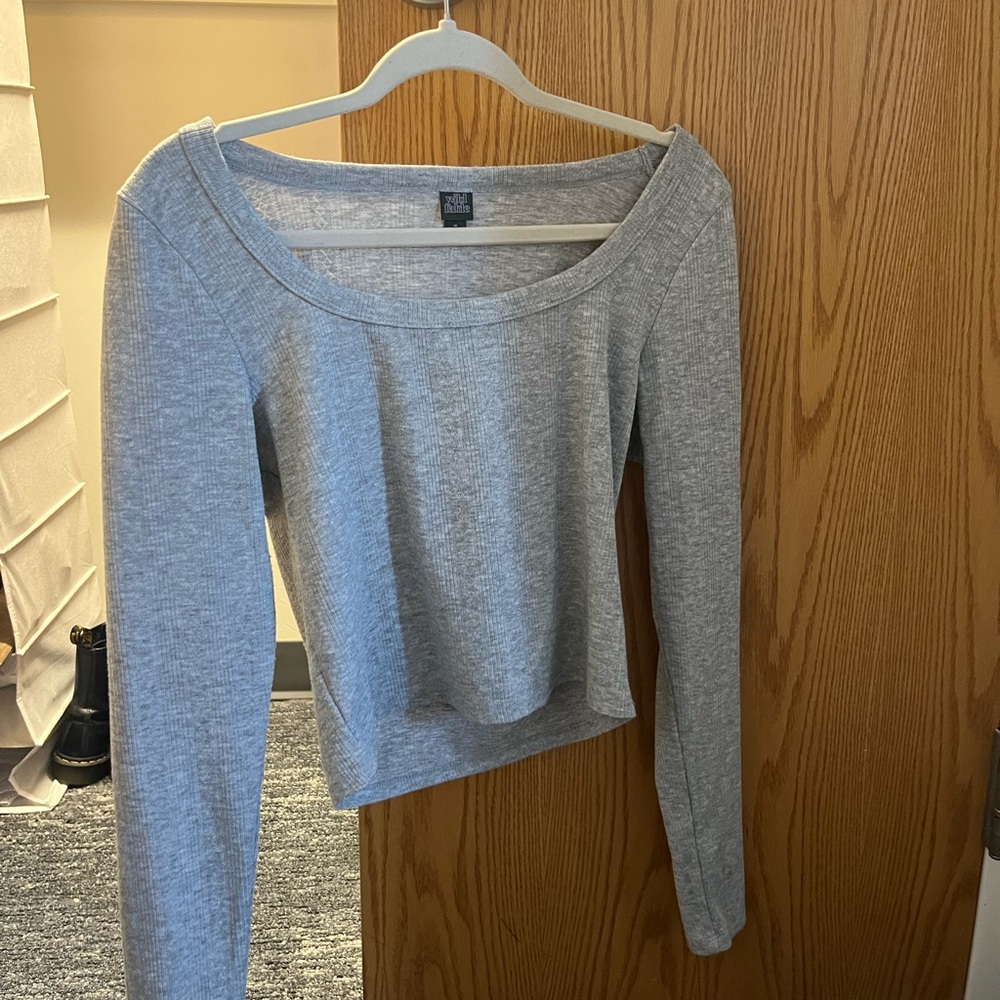 Target Wild Fable Gray Long Sleeve Top